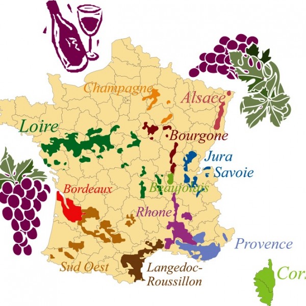 mapa vino francia la provenza